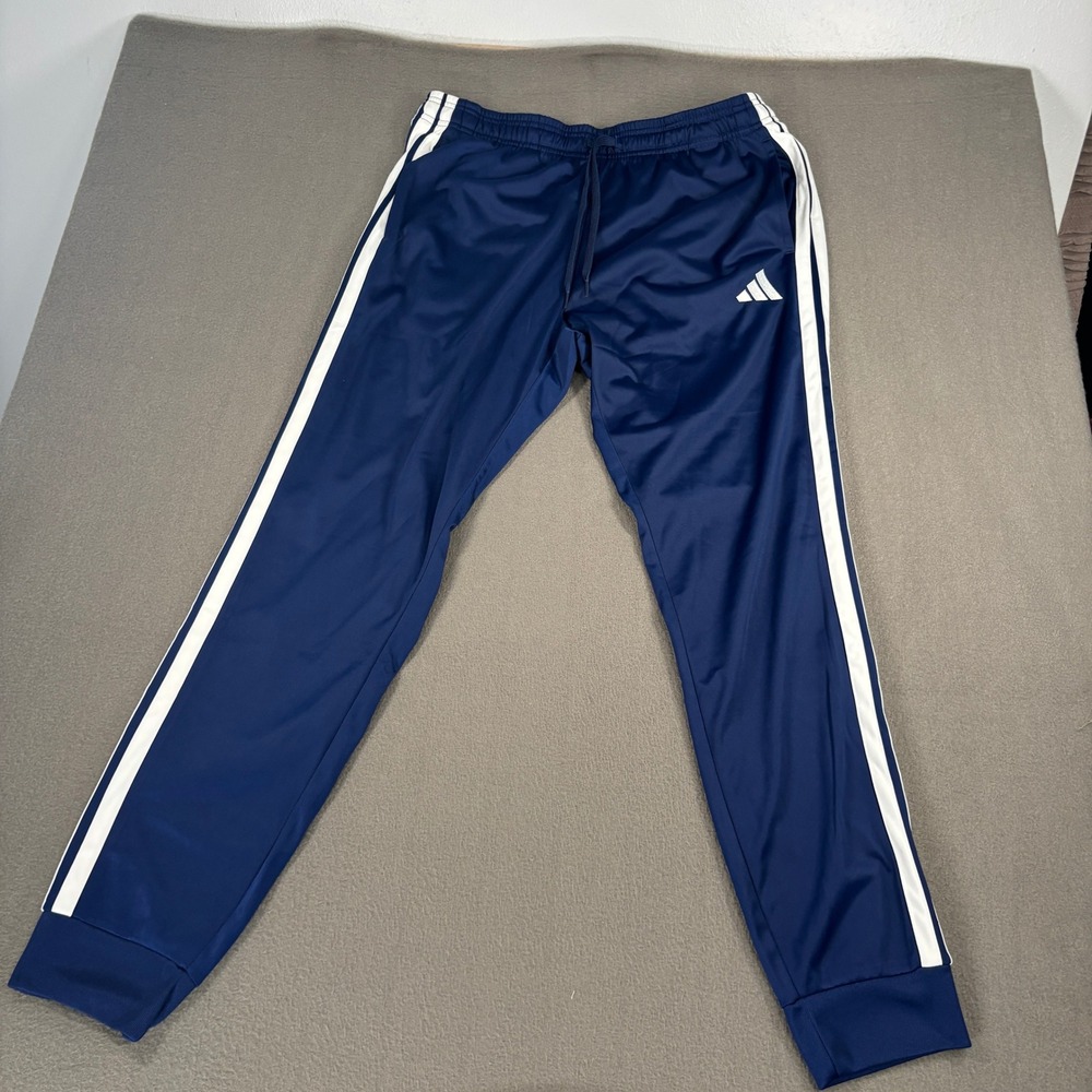 Adidas M 3S TR RT PT Track Pants Mens Size L Dark Blue White Training JI8812